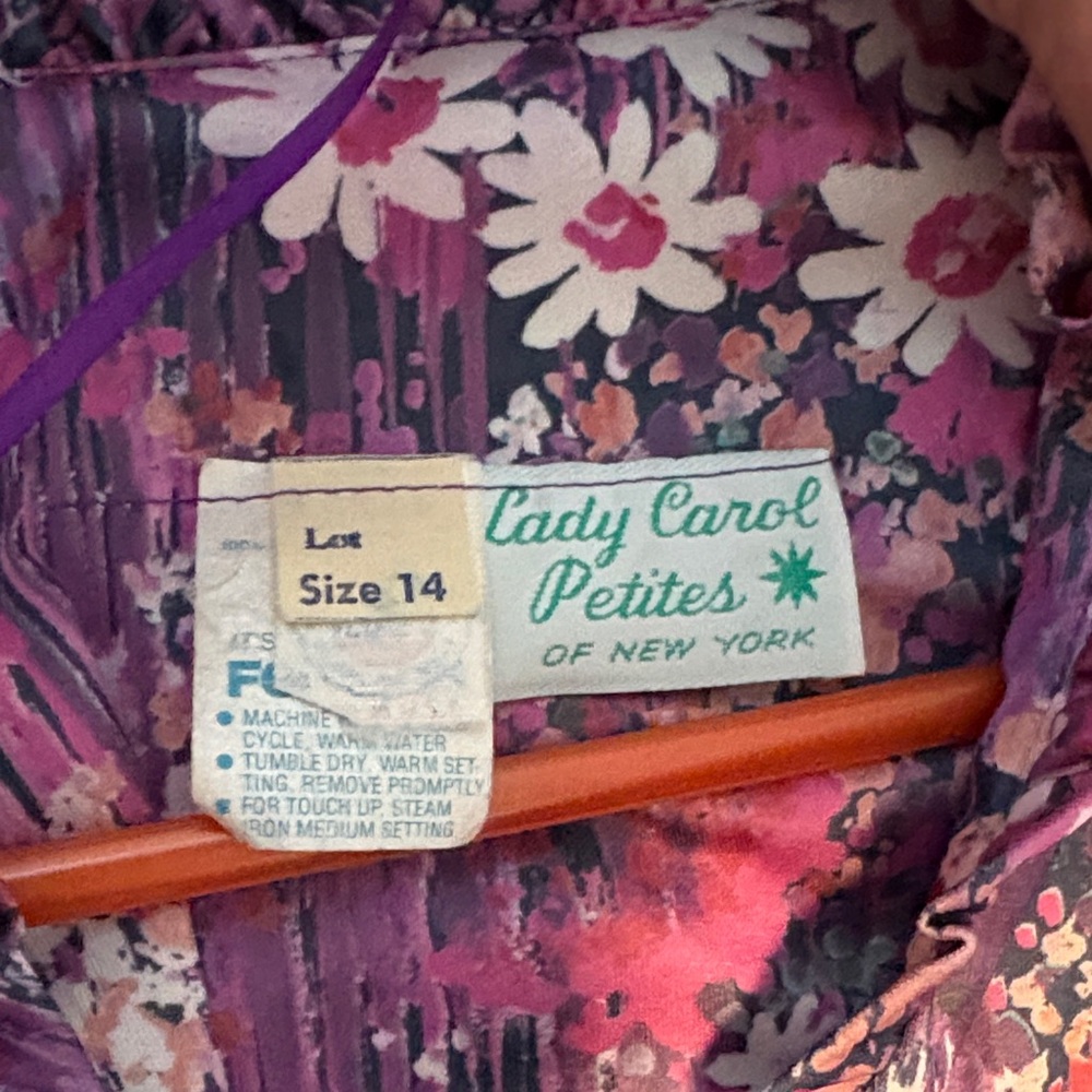 Floral Purple Vintage Women’s Casual Dress - Picture 2 of 7